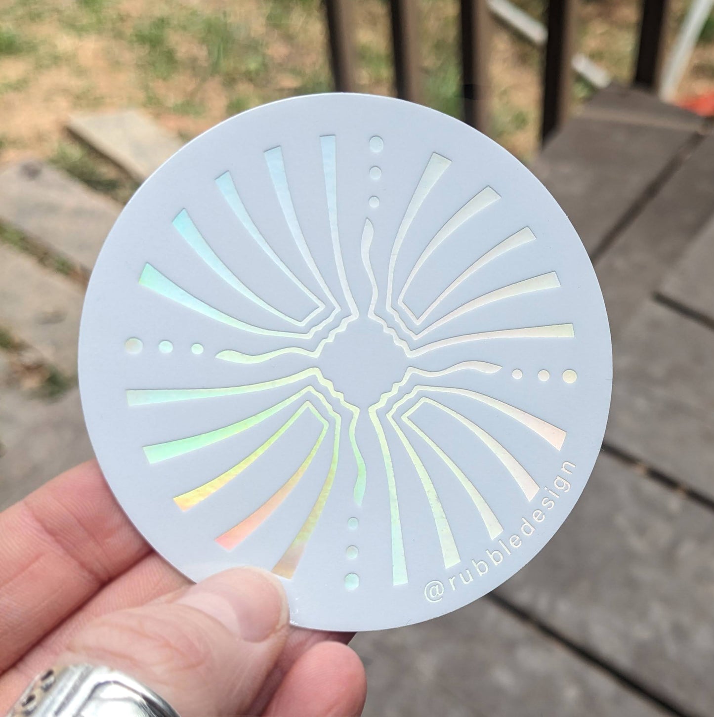 Holographic Rubble Sticker