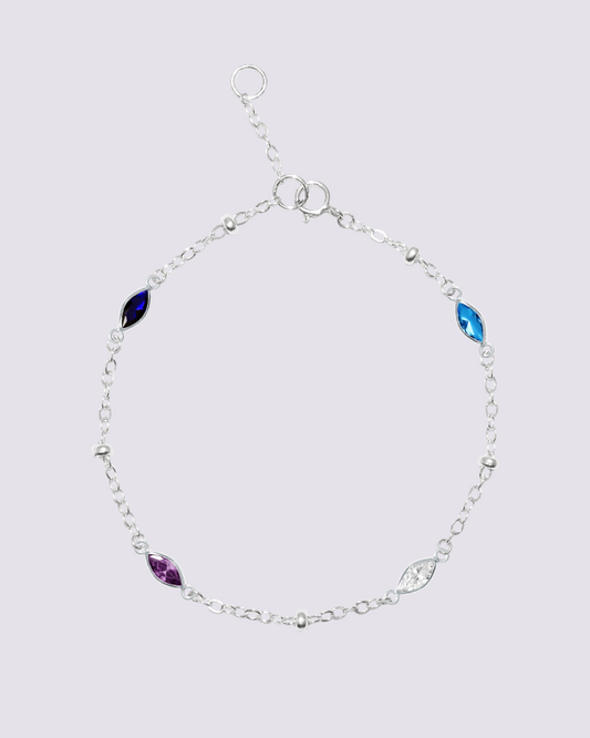 Design Your Birthstone Story | Sterling Silver Beaded Bracelet