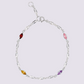 Design Your Birthstone Story | Sterling Silver Textured Burst Bracelet